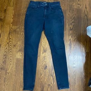 High rise express dark blue jeans size 6R. Great condition, only wore few times